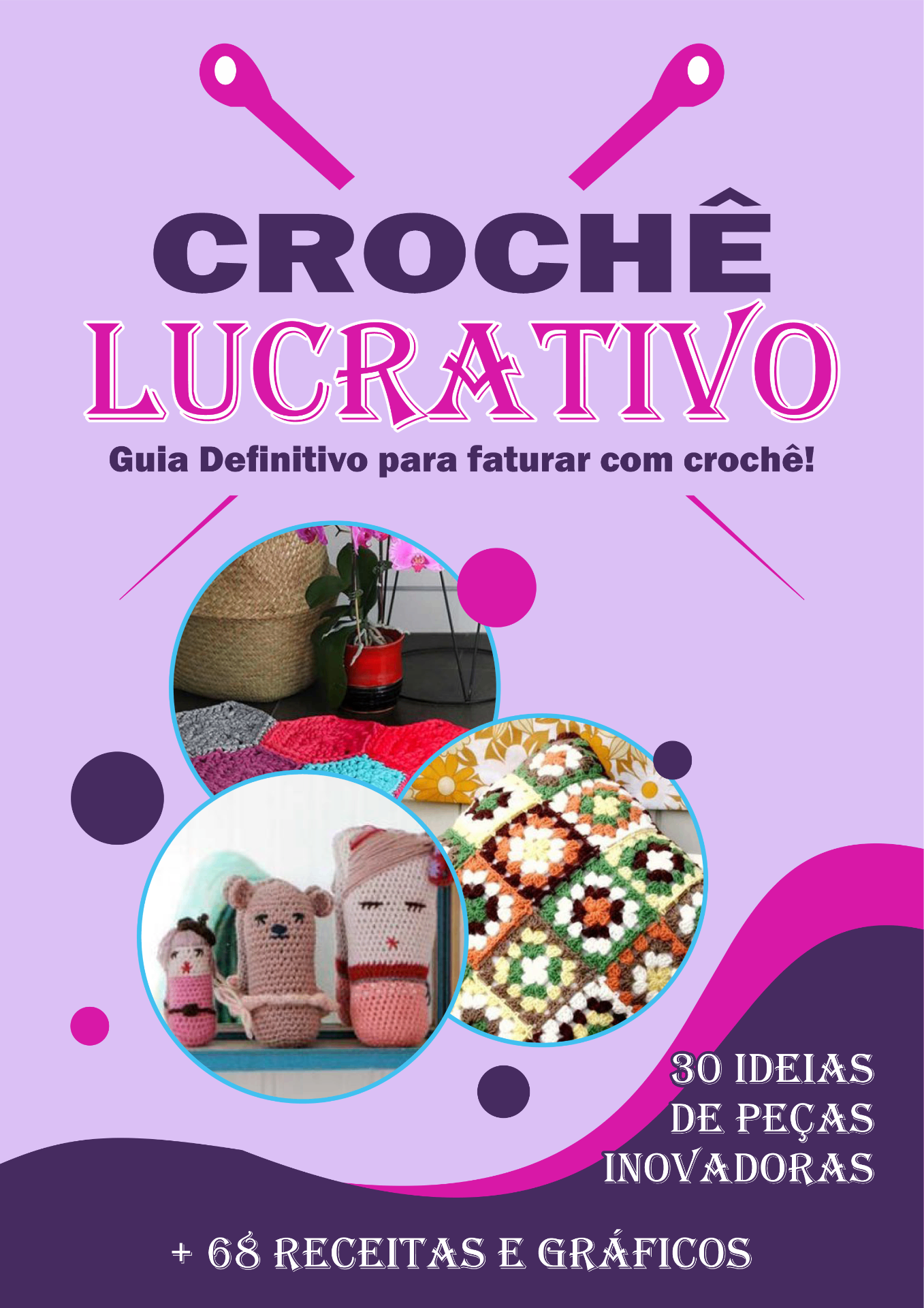 Capa da Cartilha Prática de Crochê Lucrativo - Guia Completo para Iniciantes